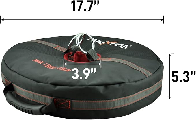 MaxxMMA Double End Heavy Bag Anchor (Unfilled) Core Training Tool Weight Bag Multifunctional 3-in-1 - Punching Boxing MMA Workout Fitness