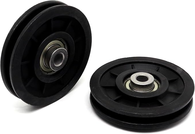 90mm/3.5" Universal Nylon Bearing Gym Pulley Wheel, Weight Pulley System Replacement for Home Gym Equipment Part, Cable Machine, Garage Door Pulleys System