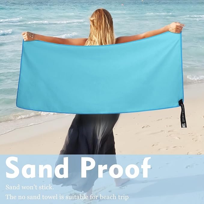 Microfiber Travel Towel (XL:30"×60" -MarineBlue)