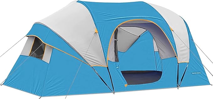 HIKERGARDEN 10 Person Camping Tent - Portable Easy Traveling-14'x11'x74in(H)