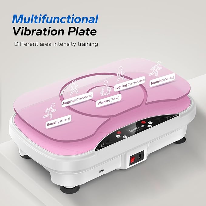 MERACH Vibration Plate Exercise Machine, Vibration Plate with Bluetooth and LED Display, Vibrating Plate Exercise Machine for Women Men, Workout Equipment for Home