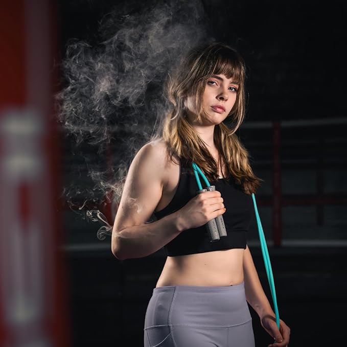 HEREROPE Jump Ropes for Fitness, Adjustable Jump Rope for Women Men, Weighted Speed Rope with 7mm PVC Skipping Rope, No-Slip Grip, Ball Bearing, Great for Speed, Cardio & Tricks, Strength Boxing