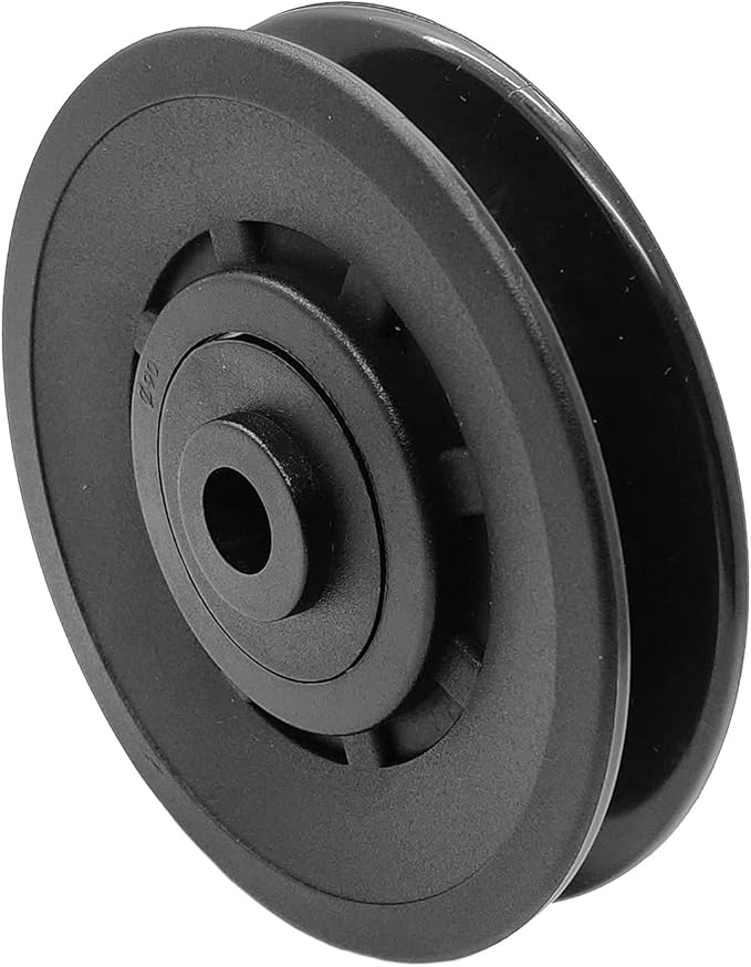 90mm Pulley Wheel Bearing Nylon - Grooved Edge Wearproof Pulleys for Cable Machine Part Home Gym Smith Machine Attachment Weight Lifting Door Garage