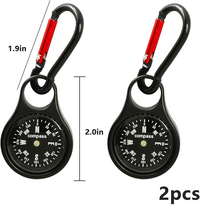 2PCS Pocket Compass Hiking Compass Portable Small Compass