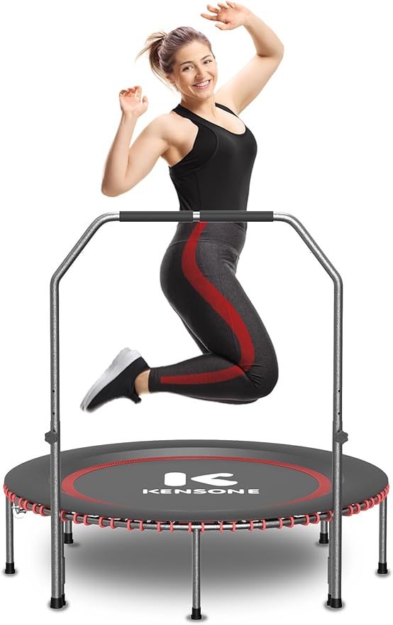 40"/48" Rebounder Trampoline for Adults with Bungee 450/550LBS Quiet