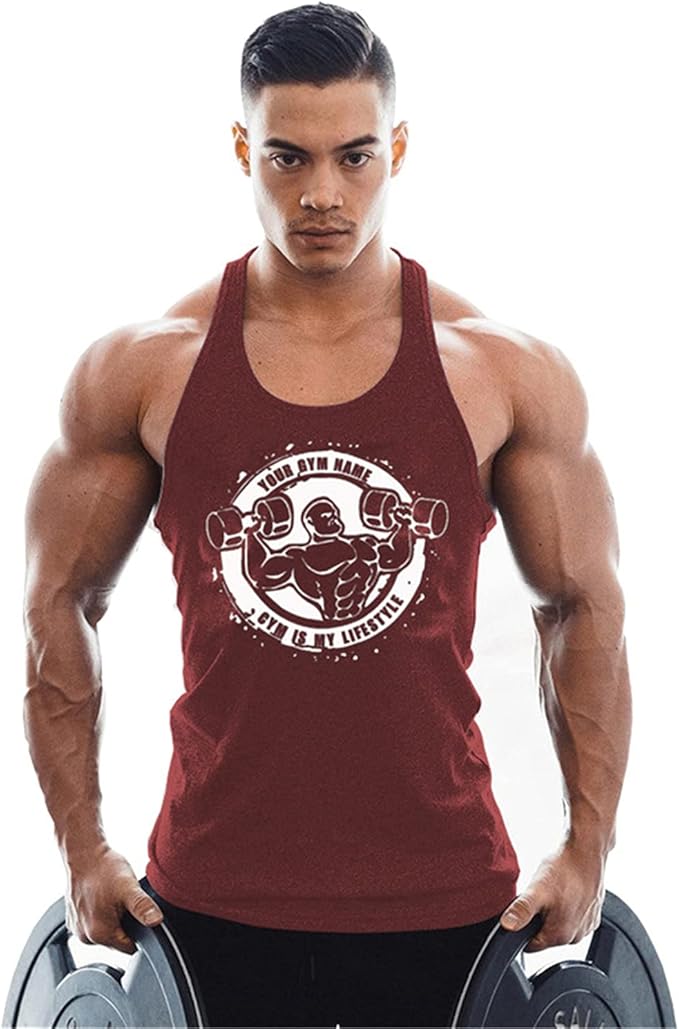 Men's Workout Sport Tank Tops Gym Vest Bodybuilding Fitness Muscle Shirts
