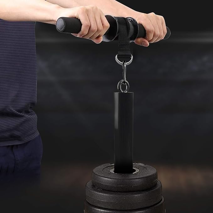 LFJ Weight Loading Pin with Carabiner fit 1 inch and 2 inch Olympic Weight Plate for Cable Pulley System LAT Pulldown