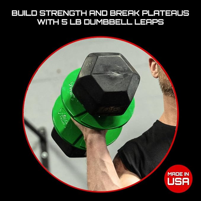 Micro Gainz Dumbbell Fractional 2.5 lb Weight Plate, Ideal for Micro Loading, (Choose Color) 4 Piece Fractional Weight Plates, Designed for Dumbbell Training, Made In USA