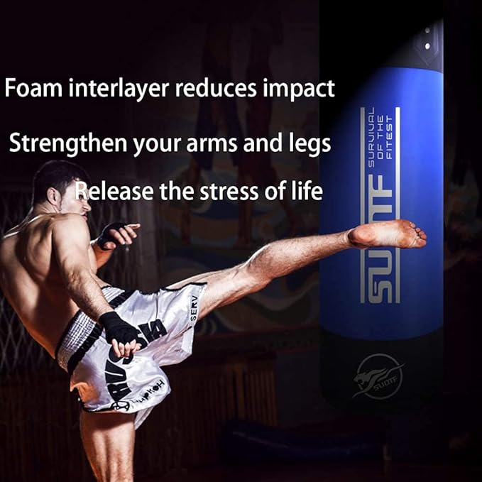 Heavy Punching Bag Boxing Bags for Adults Kids Unfilled Punching Bag with Chains