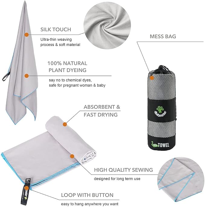 4Monster Camping Towels 3 Size at 1 Pack