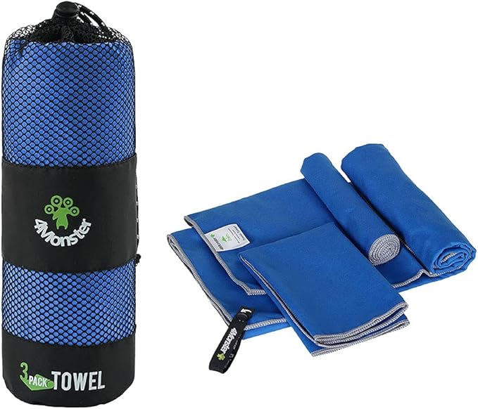 4Monster Camping Towels 3 Size at 1 Pack