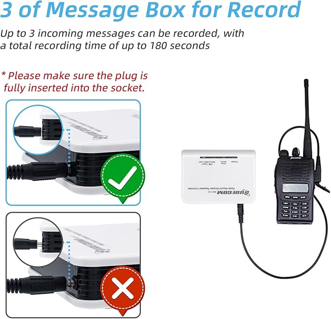 Mcbazel Surecom SR-112 Cross Band Radio Simplex Repeater 46-K Cable