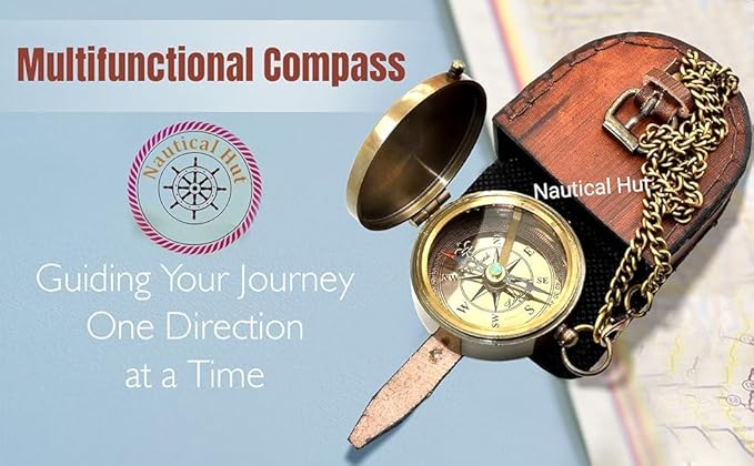 Military Compass for Hiking and Survival- Waterproof Brass 2 inch