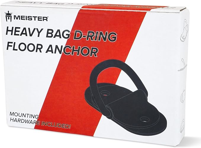 Meister Double-End Heavy Bag D-Ring Floor Anchor Mount - Black