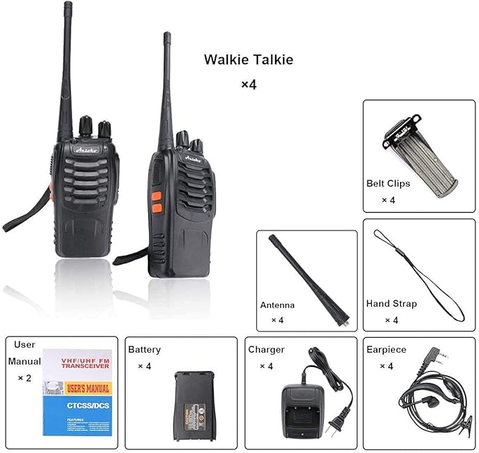 Long Range Walkie Talkies Rechargeable Two Way Radios 16-Channel UHF 2-Way Radio 4)