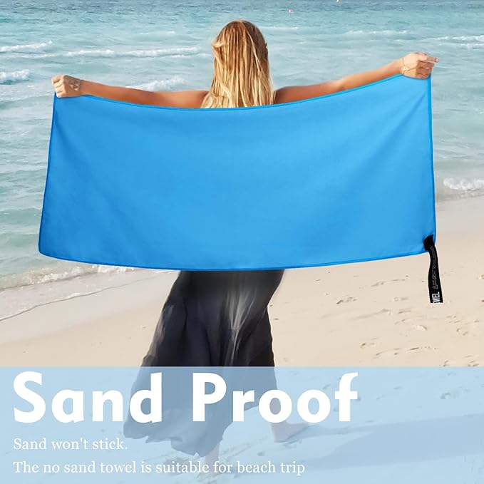 Microfiber Travel Towel (XXL:40"×72" -Blue)