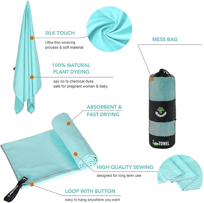 4Monster Camping Towels 3 Size at 1 Pack