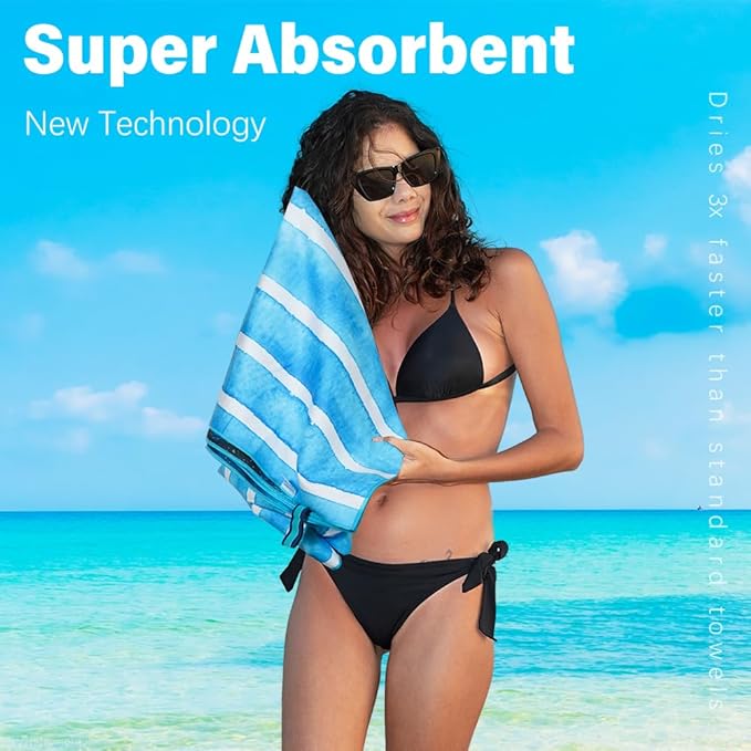 Microfiber Lightweight Beach Towel Sand Free Quick Dry