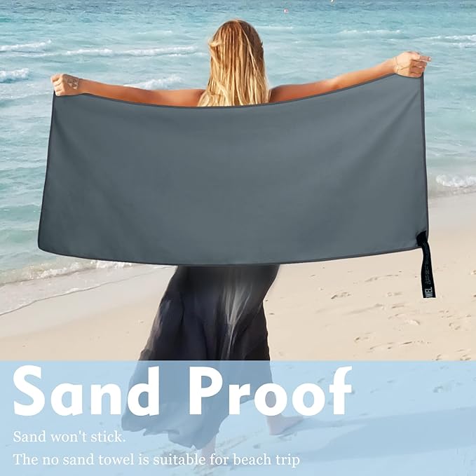 Microfiber Travel Towel (XS:12"×24" -Dark