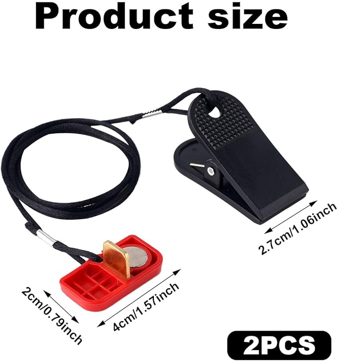 2pcs Treadmill Magnet Safety Key, Treadmill Safety Key Replacement Magnetic Safety Switch Treadmill Key for AFG Horizon T101 T102 T103 T202 T203 TR5.0 7.0AT T8S T7.1 Running Machines Accessories