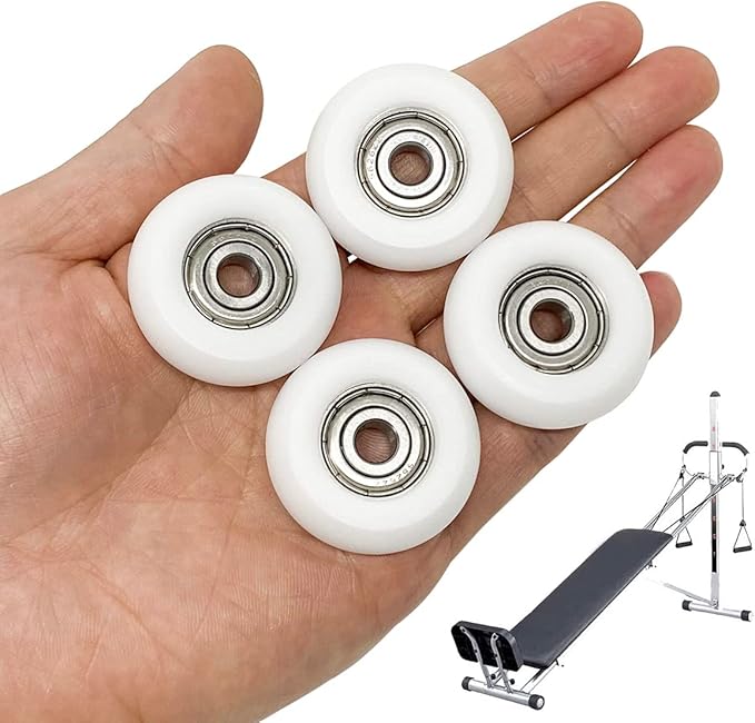 4pcs Roller Wheel Parts Replacement for Total Gym Wheels/Rollers 2000, 3000, 3000, Some 3000 XL
