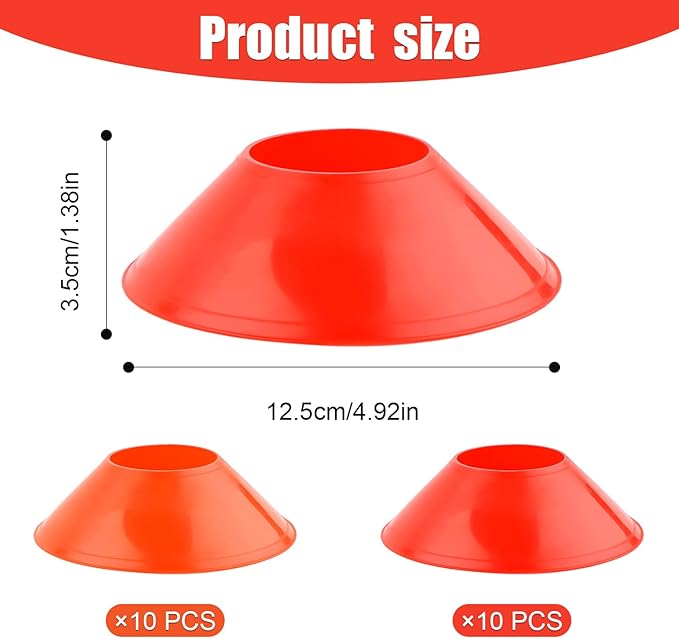 20pcs Soccer Cones for Training