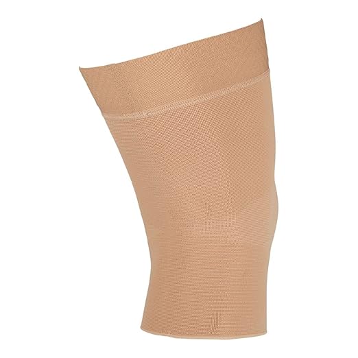 medi Seamless Knit Knee Support Compression Sleeve w/Band Black LG