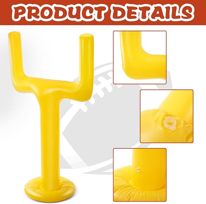 Meooeck 2 Pcs 70.8'' Inflatable Jumbo Football Set 8 Footballs