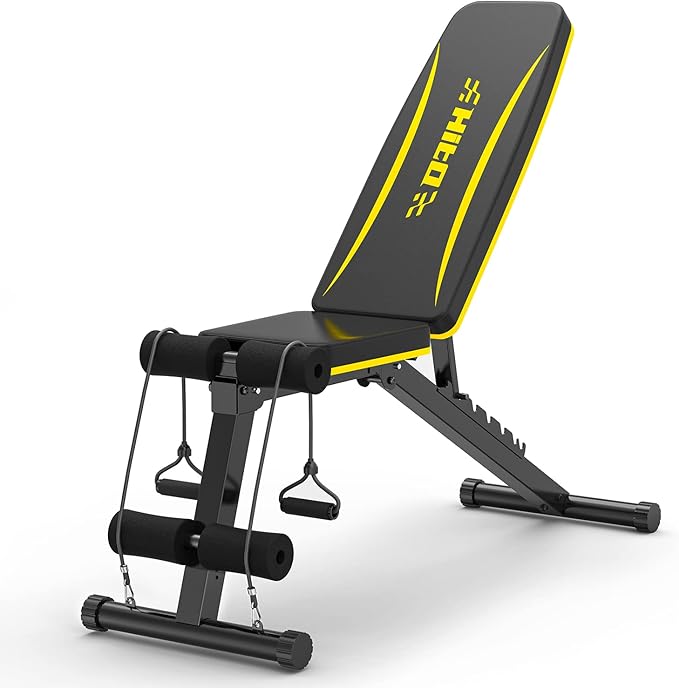 HITOSPORT Adjustable Weight Bench for Full Body Exercise