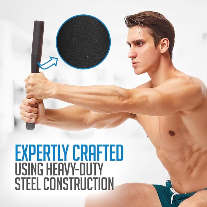 Logest Steel Mace Exercise Club - Heavy Duty 5 10 10 15 15 20 20 25 25 30 30 Pounds