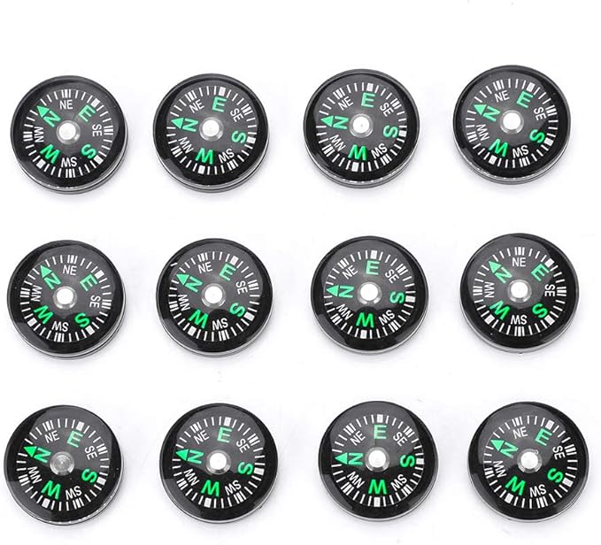20mm Pocket Compass Lightweight Button Compass Camping for Hiking