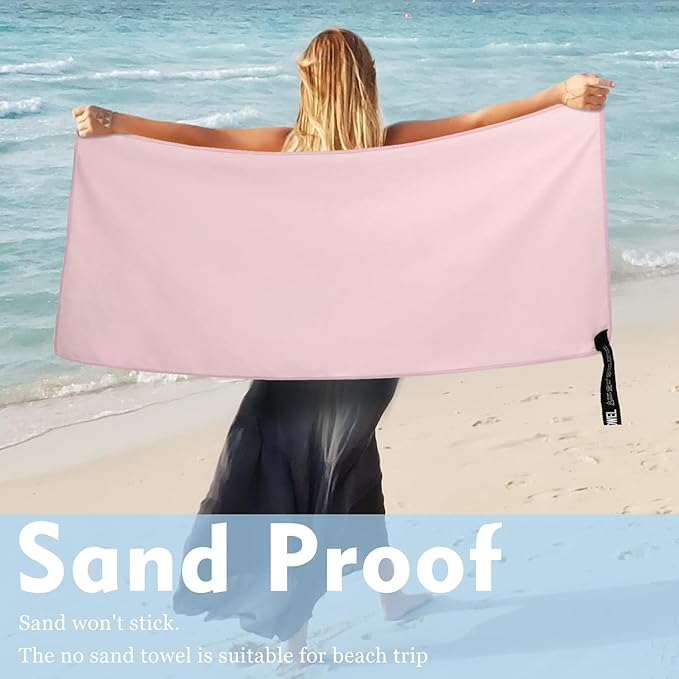 Microfiber Travel Towel (XXL:40"×72" -Pink)