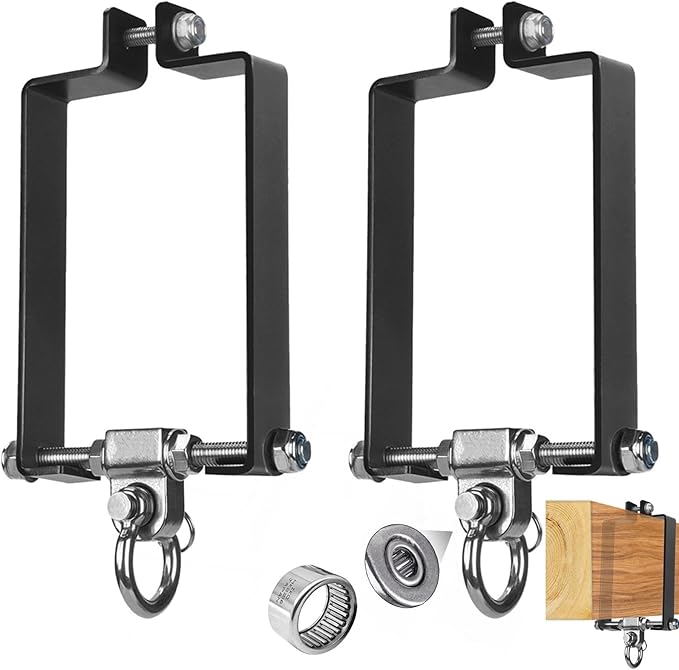 Heavy Duty Swing Hanger Swing Set Accessories for Wooden Sets Snap Hooks Hardware Swing Set Attachments Porch Playground Indoor/Outdoor 660LB Capacity (2 Pcs)