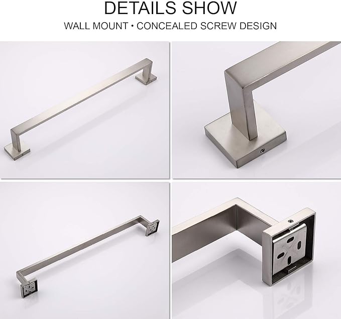 23.6 Inch Black Single Towel Bar Rack 304 Stainless