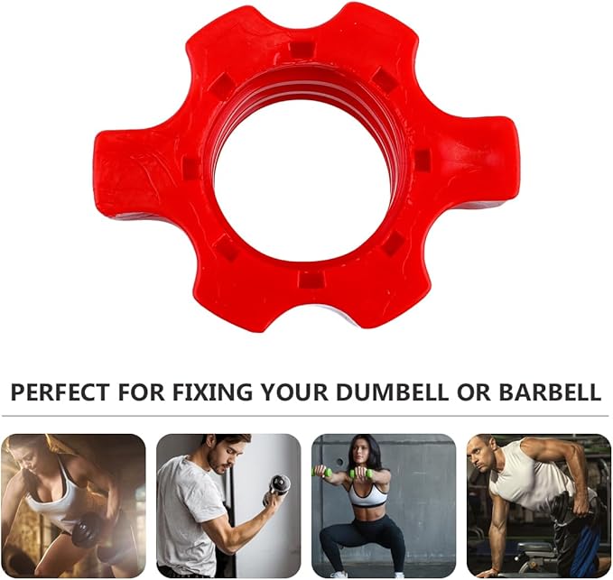 4 Pcs Barbell Screw Clamps: Barbell Lock Collars 1inch
