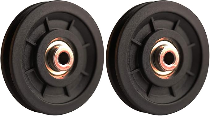 LFJ 90mm/3.5" Nylon Bearing Pulley Wheel Replace for Gym Equipment Part Cable Merchine