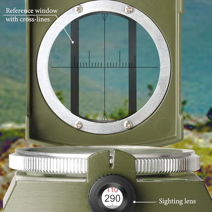 Military Compass, Hiking Compass for Survival with Lensatic