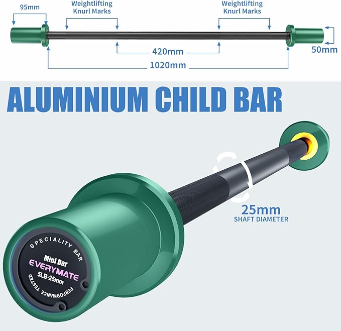 5LB Mini Barbell Bar Beginner Women Kid Bar