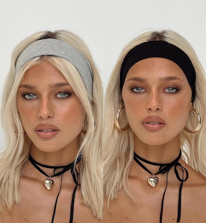 Headbands for Women 16 Pack Elastic Hair Bands for Women' Hair Non Slip Soft Cloth Fabric Head Bands Hair Accessories, Fashion Womens Headband