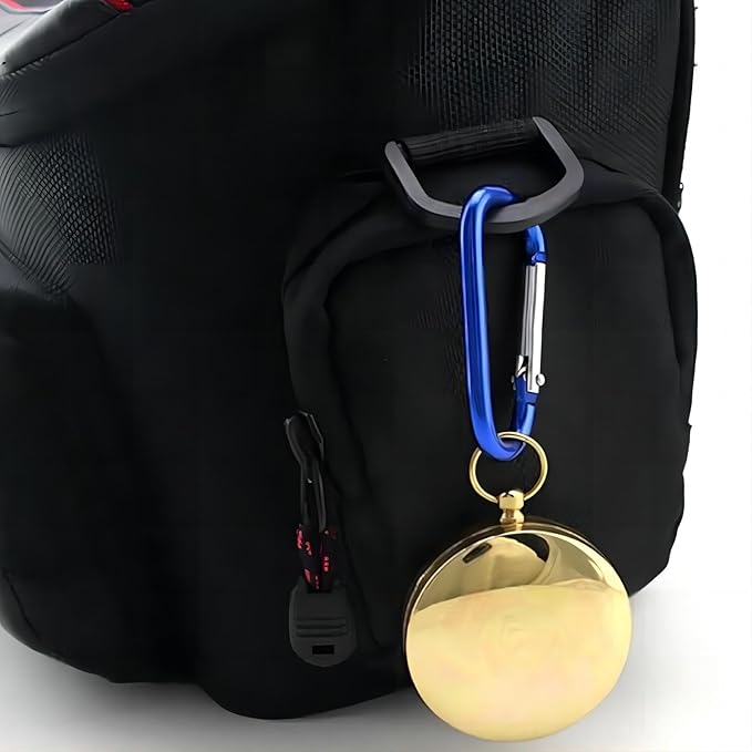 2PCS Vintage Zinc Alloy Metal Compass with Chain Keychain