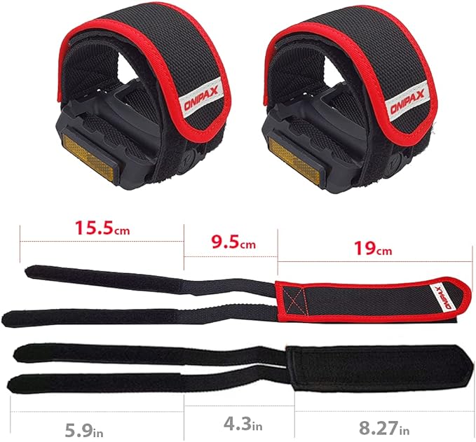 ONIPAX Outdoor Bike Pedal Straps Toe Clips Straps Tape 2 PCS