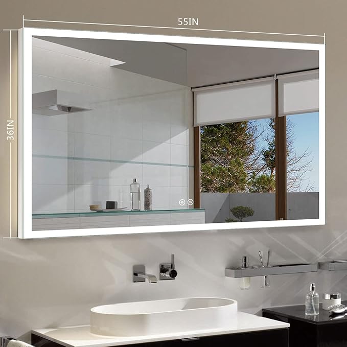 55 x 36 in Dimmable Anti-Fog LED Bathroom (NT051-5536)