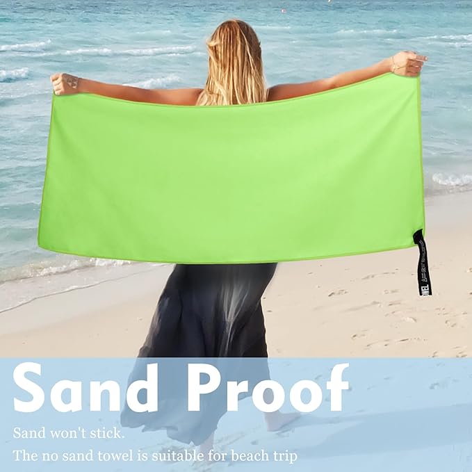 Microfiber Travel Towel (XXL:40"×72" -Green)