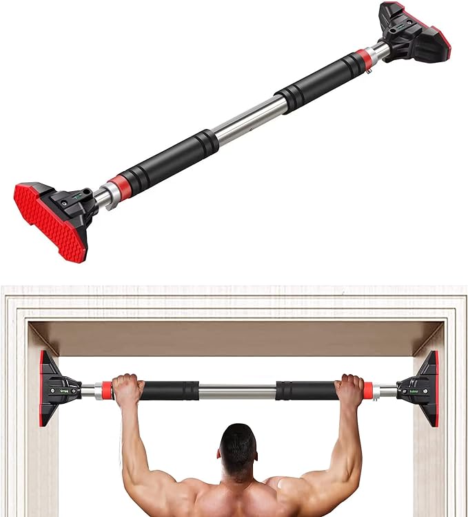 LADER Pull Up Bar for Doorway 440lbs (Black)