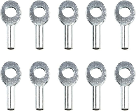 10 Pcs Gym Pulley Machine Cable Eyelet Terminal Interface Port, Gym Machine Accessories For 5Mm/6mm Cable Ball Stopper Interface Port Components For Various Equipment Cables(6mm)