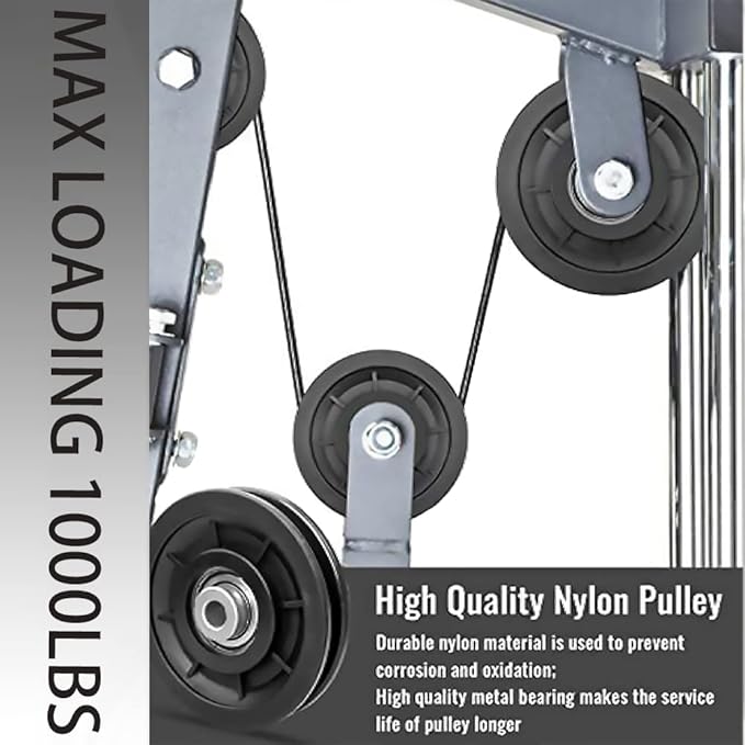 8Pcs 3.5" Nylon Bearing Pulley Wheel Replacement for Gym Equipment Part Cable Machine Universal Wear-Proof Nylon Pulley System Gym Attachments