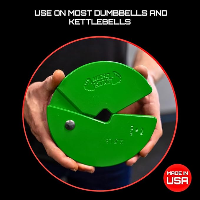 Micro Gainz Dumbbell Fractional 2.5 lb Weight Plate, Ideal for Micro Loading, (Choose Color) 4 Piece Fractional Weight Plates, Designed for Dumbbell Training, Made In USA