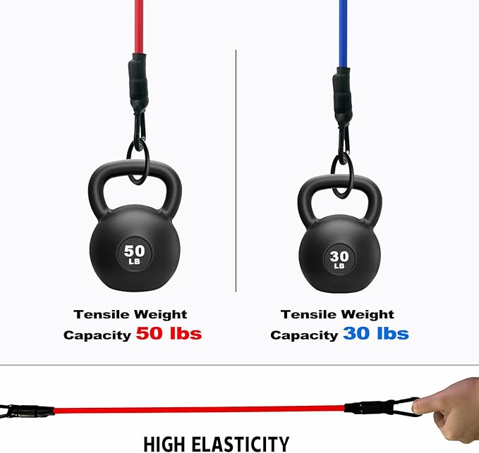 4 Pcs Punching Bag Elastic Cords, Boxing Bag Accessories for Strengthen The Rebound of The Punching Bag, Red, 12.6 inches, 50 Lbs