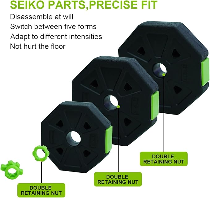 4-In-1 Adjustable Dumbbell Set - Dumbbell/Barbell/Kettlebell/Push Up Stand for Home Gym