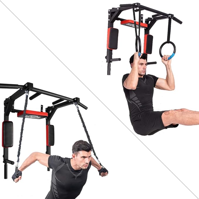 Luckyone Multifunctional Wall Mounted Pull Up Bar/Chin Up bar 440 Lbs